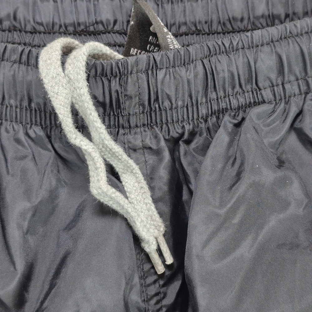 Vintage 90s Nike Track Pants Mens Large Black Nylon Windbreaker Ankle Zippers - Picture 11 of 12
